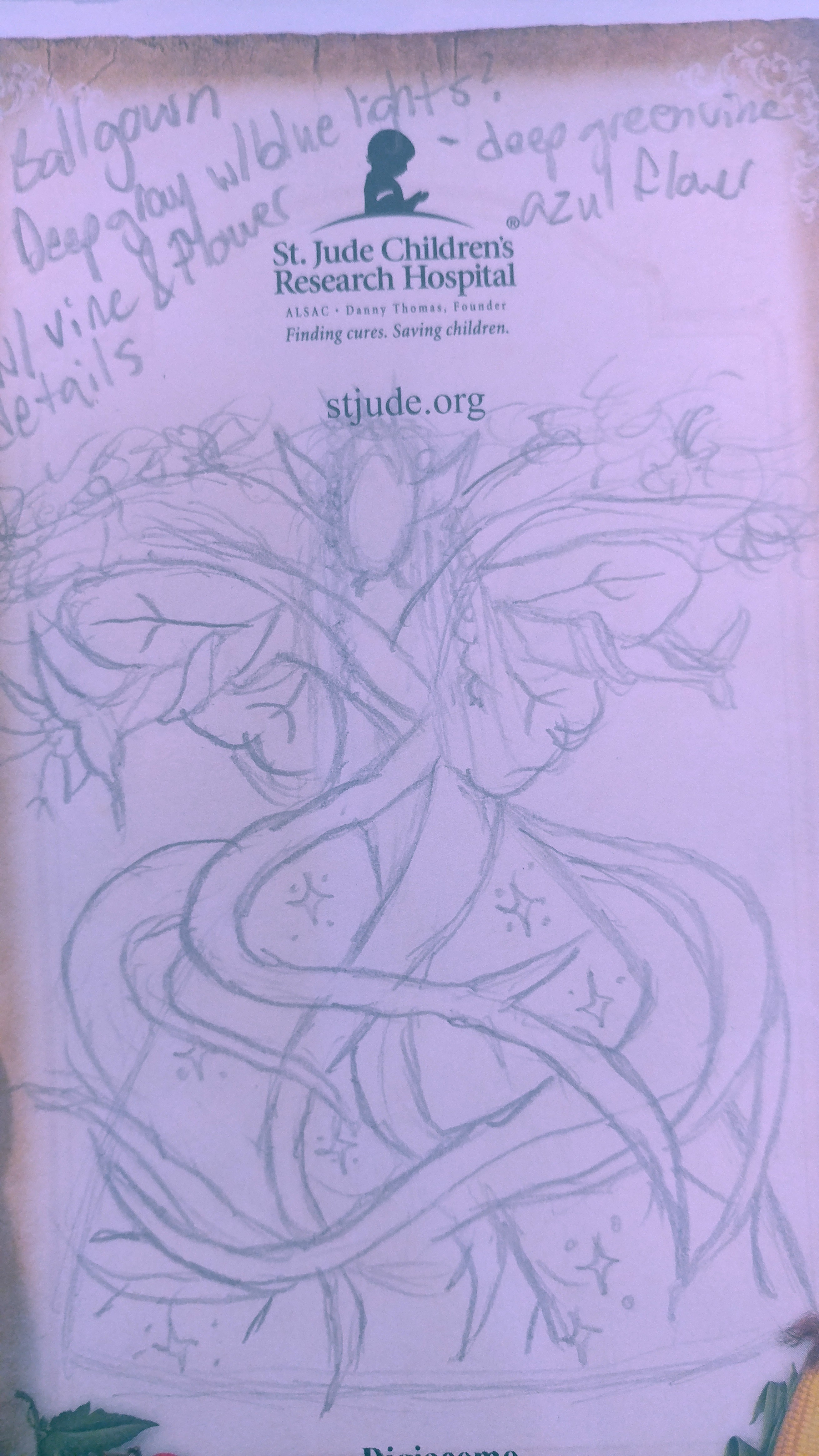 A very rough sketch of my Sanctuary Tree concept design.