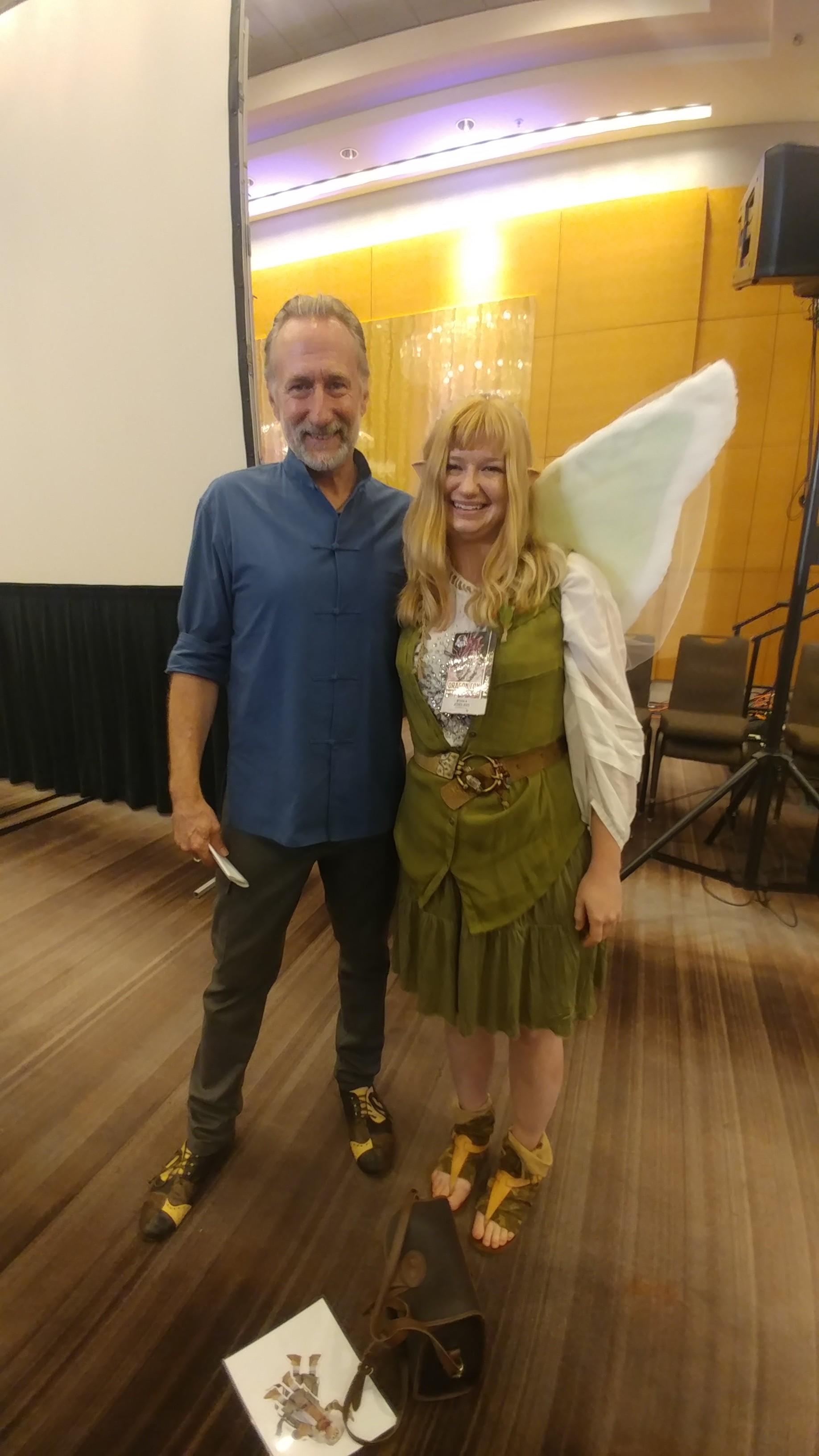 And Kirk was cordial enough to introduce me to Brian Henson. This is after the Dinosaurs Panel at Dragon Con 2018.